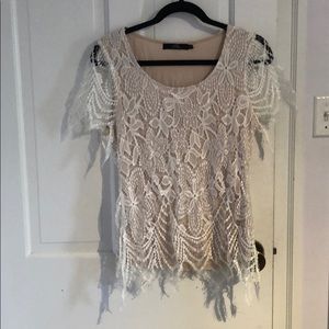 Ivory lace blouse